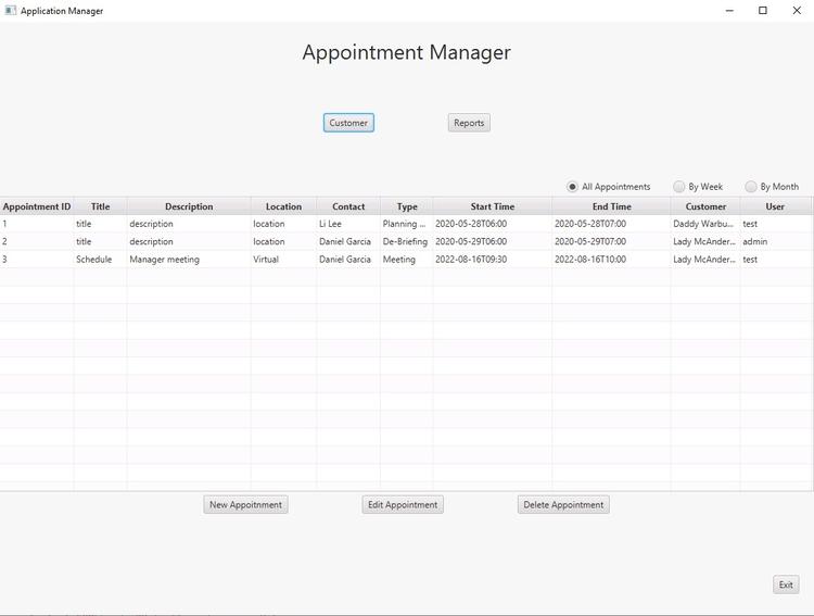 Image of Appointment Manager project